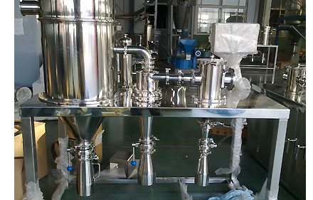 氣流粉碎機(jī)适用(yòng)于幹式超微(wēi)工(gōng)藝，粉碎效率高(gāo)